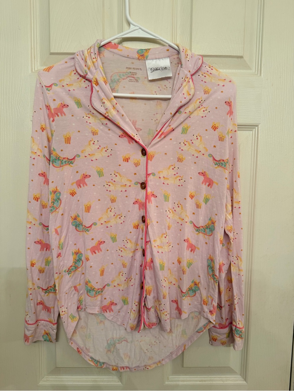 Posh Peanut Unicorn Christmas Glitterville Sleep Top